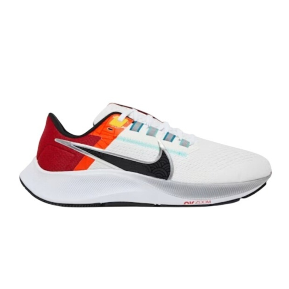 Nike Air Zoom Pegasus 38 Sail Gym Red Black Running Shoes DQ4499-101 - Size 8/41